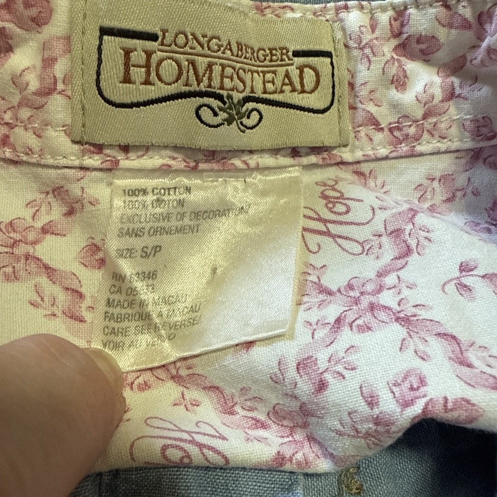 Women's S Longaberger Homestead Long Sleeve Embroidered Shirt Cancer Ribbon Hope - Picture 6 of 6